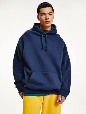 Tommy Hilfiger Tonal Logo Hoodie Heren Blauw | TH270IYJ