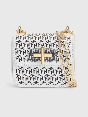 Tommy Hilfiger Turn Lock Laser Cut Micro Tassen Dames Wit | TH571SVC