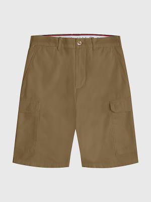 Tommy Hilfiger Twill Cargo Korte Broek Heren Khaki | TH749MEZ