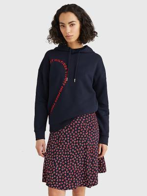 Tommy Hilfiger Valentines Heart Print Relaxed Fit Hoodie Dames Blauw | TH742OFV