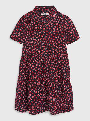 Tommy Hilfiger Valentines Heart Print Shirt Jurken Meisjes Blauw | TH150HTR