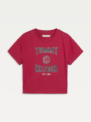 Tommy Hilfiger Varsity T-shirts Meisjes Rood | TH261JYF