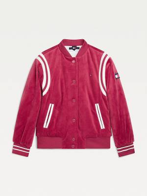 Tommy Hilfiger Velvet Varsity Bomber Jassen Meisjes Rood | TH135BFR