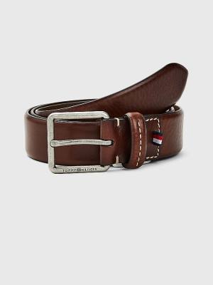 Tommy Hilfiger Vrijetijds Leren Essential Riemen Heren Bruin | TH709ZIK