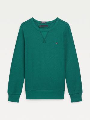 Tommy Hilfiger Waffle Long Sleeve T-shirts Jongens Groen | TH793FVP