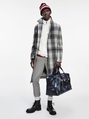 Tommy Hilfiger Wool Blend Plaid Check Car Jassen Heren Grijs | TH570VYQ