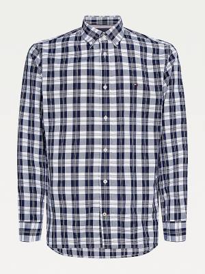 Tommy Hilfiger Woven Check Regular Fit Overhemd Heren Blauw | TH469QLC