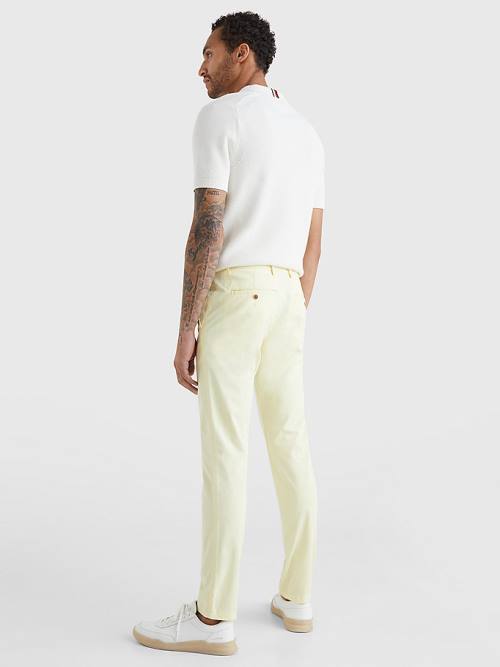 Tommy Hilfiger 1985 Essential Bleecker Slim Fit Chinos Broek Heren Geel | TH128LJD