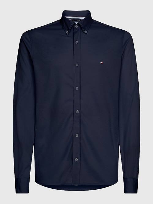 Tommy Hilfiger 1985 Essential Slim Fit Overhemd Heren Blauw | TH397JXW