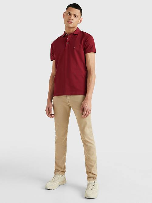 Tommy Hilfiger 1985 Essential Slim Fit Poloshirt Heren Rood | TH013ZQN