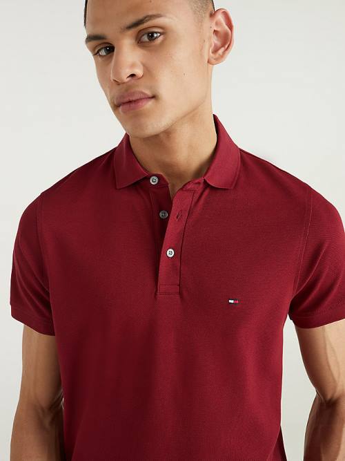 Tommy Hilfiger 1985 Essential Slim Fit Poloshirt Heren Rood | TH013ZQN