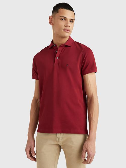 Tommy Hilfiger 1985 Essential Slim Fit Poloshirt Heren Rood | TH013ZQN