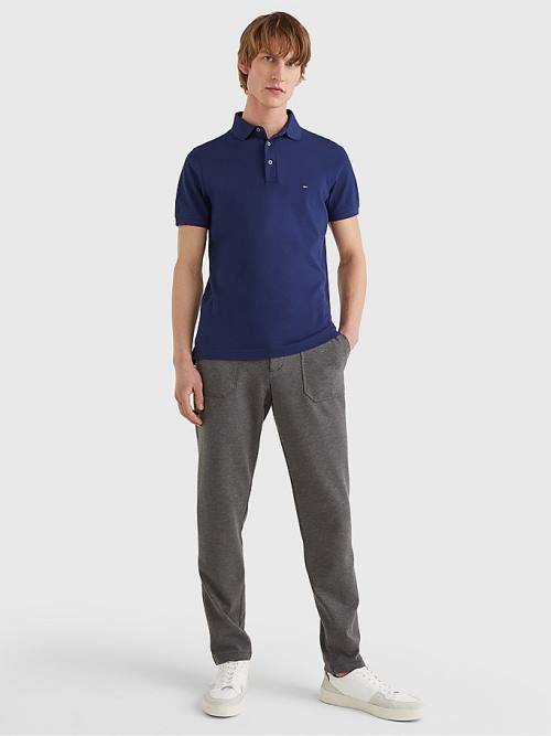 Tommy Hilfiger 1985 Essential Slim Fit Poloshirt Heren Blauw | TH072LMJ