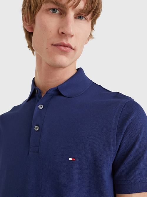 Tommy Hilfiger 1985 Essential Slim Fit Poloshirt Heren Blauw | TH072LMJ