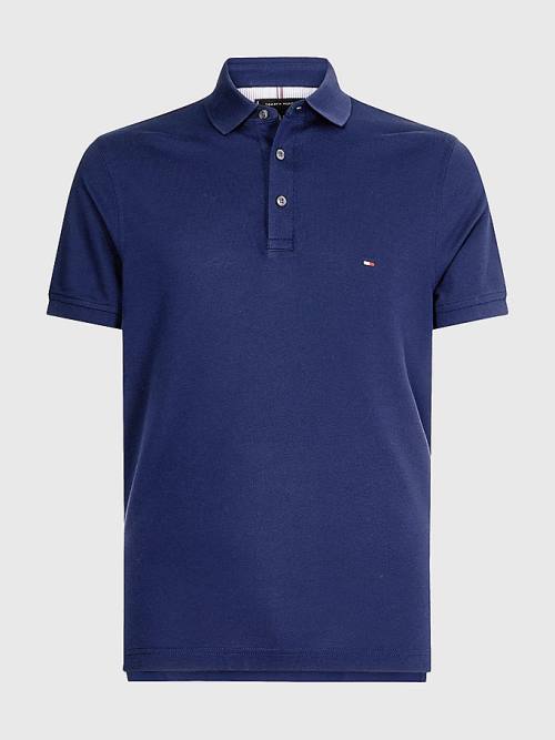 Tommy Hilfiger 1985 Essential Slim Fit Poloshirt Heren Blauw | TH072LMJ