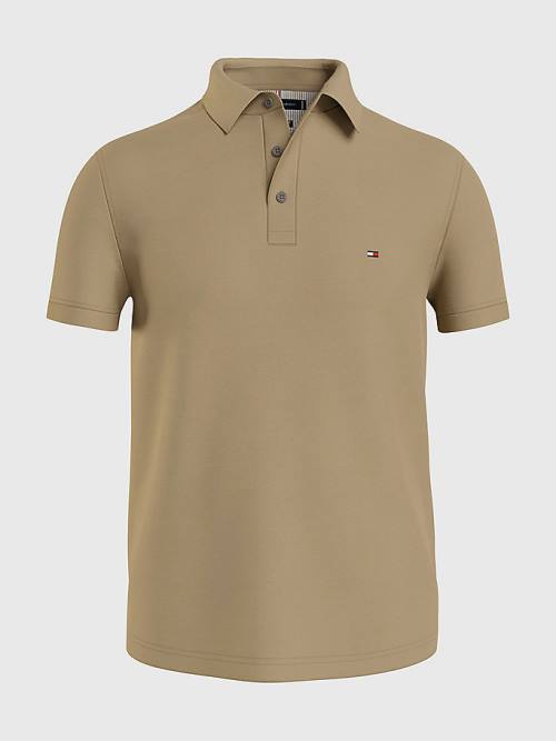 Tommy Hilfiger 1985 Essential Slim Fit Poloshirt Heren Bruin | TH092AUI