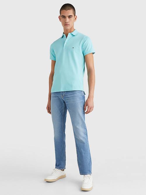 Tommy Hilfiger 1985 Essential Slim Fit Poloshirt Heren Blauw | TH257PNG