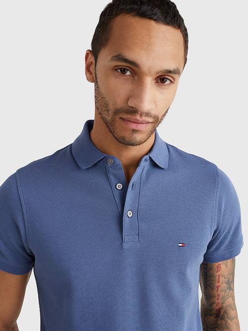 Tommy Hilfiger 1985 Essential Slim Fit Poloshirt Heren Blauw | TH395KPN