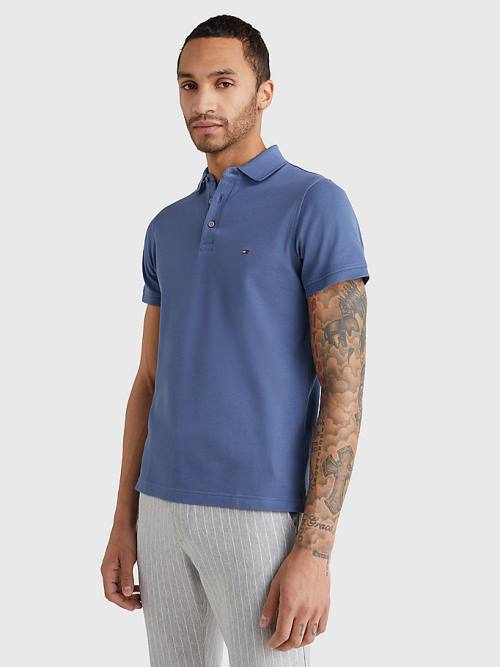 Tommy Hilfiger 1985 Essential Slim Fit Poloshirt Heren Blauw | TH395KPN