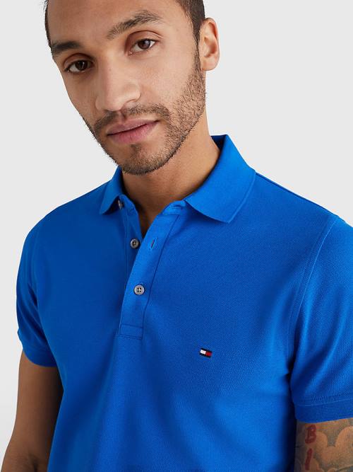 Tommy Hilfiger 1985 Essential Slim Fit Poloshirt Heren Blauw | TH597NDU