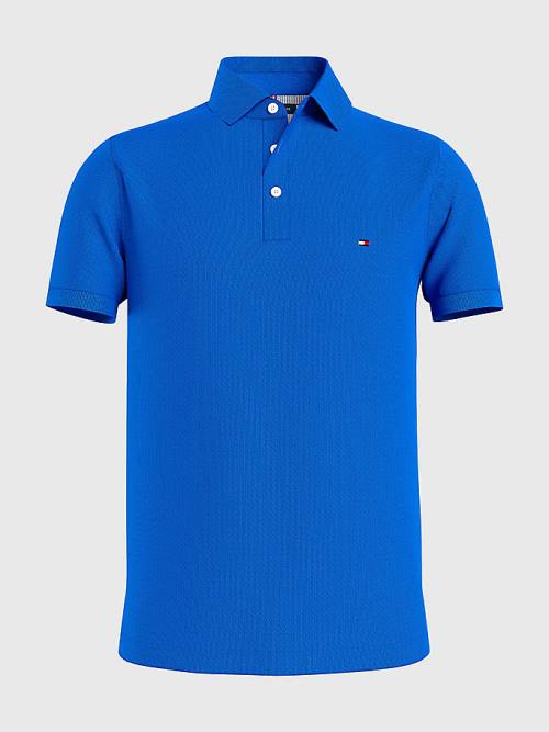 Tommy Hilfiger 1985 Essential Slim Fit Poloshirt Heren Blauw | TH597NDU