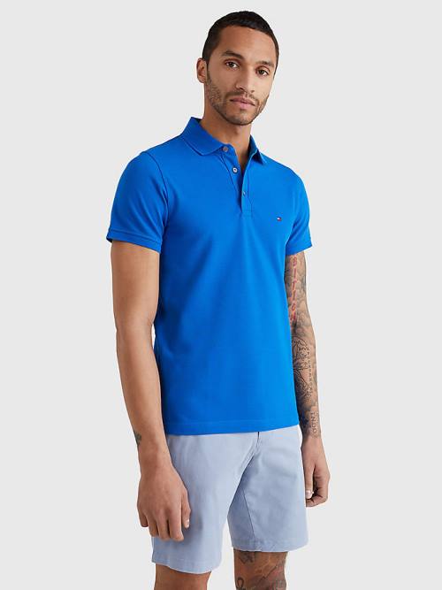 Tommy Hilfiger 1985 Essential Slim Fit Poloshirt Heren Blauw | TH597NDU