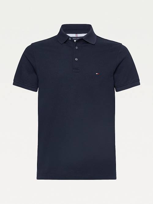 Tommy Hilfiger 1985 Essential Slim Fit Poloshirt Heren Blauw | TH691RMF