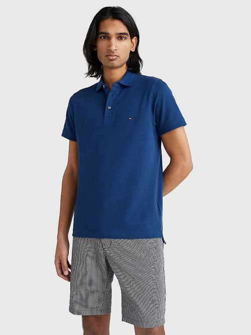 Tommy Hilfiger 1985 Essential Slim Fit Poloshirt Heren Blauw | TH862IVM