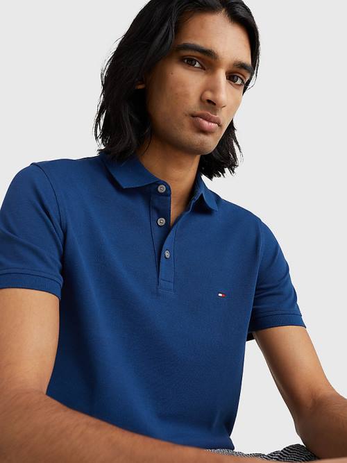 Tommy Hilfiger 1985 Essential Slim Fit Poloshirt Heren Blauw | TH862IVM