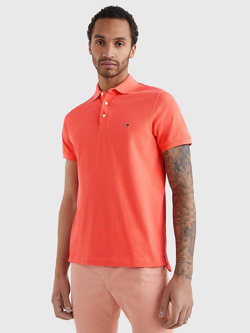 Tommy Hilfiger 1985 Essential Slim Fit Poloshirt Heren Rood | TH870TYU