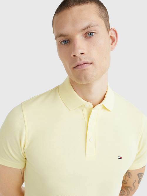 Tommy Hilfiger 1985 Essential Slim Fit Poloshirt Heren Geel | TH915XDP