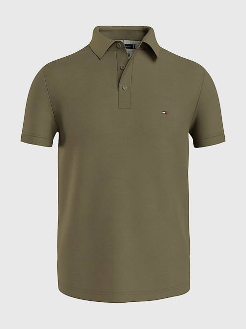 Tommy Hilfiger 1985 Essential Slim Fit Poloshirt Heren Khaki | TH954MAG