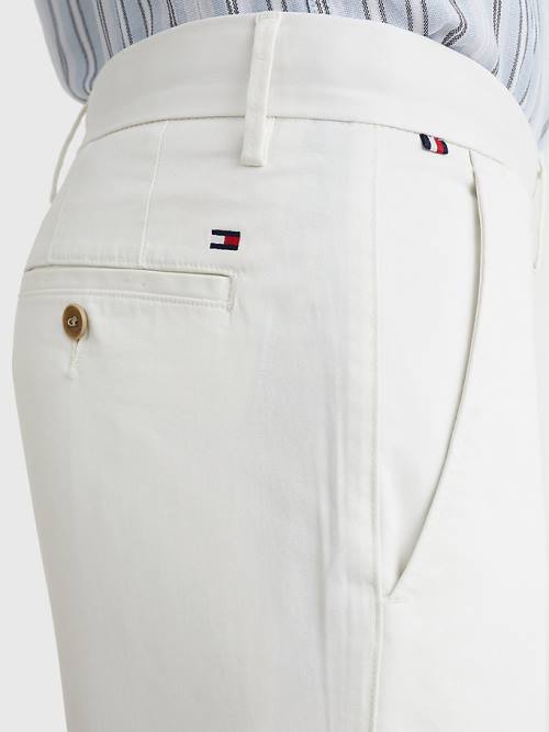 Tommy Hilfiger 1985 Essential Straight Chinos Broek Heren Wit | TH175QRV