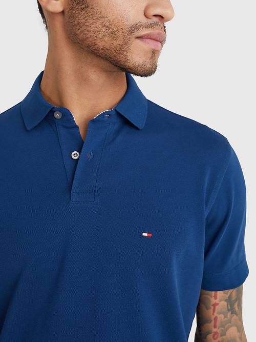 Tommy Hilfiger 1985 Essential TH Flex Poloshirt Heren Blauw | TH024PDG