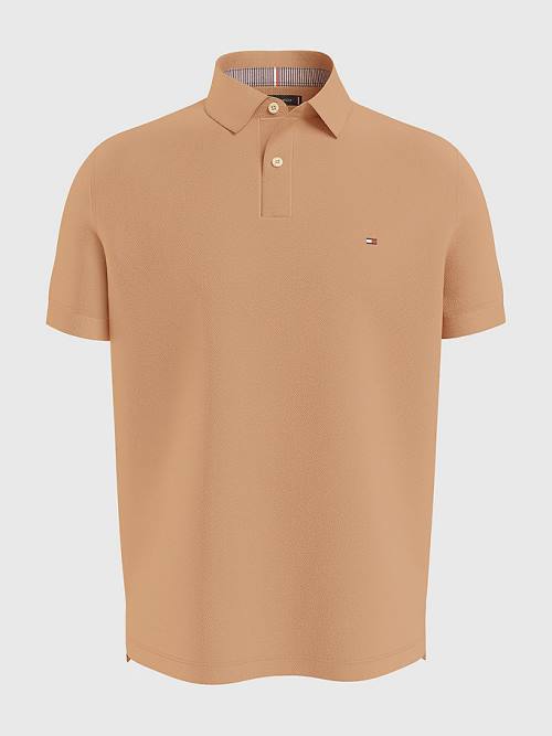 Tommy Hilfiger 1985 Essential TH Flex Poloshirt Heren Bruin | TH034DMB