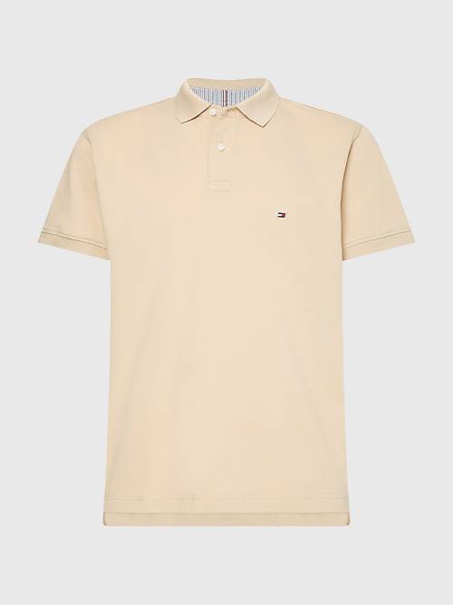 Tommy Hilfiger 1985 Essential TH Flex Poloshirt Heren Beige | TH092DMA