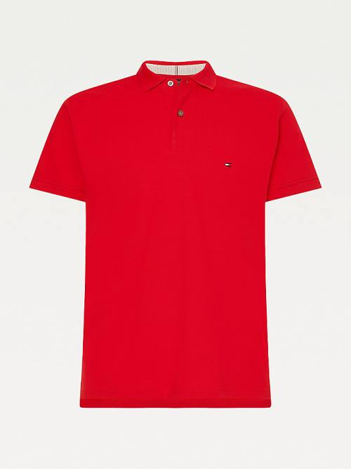 Tommy Hilfiger 1985 Essential TH Flex Poloshirt Heren Rood | TH271KPA