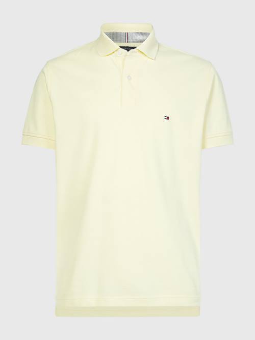 Tommy Hilfiger 1985 Essential TH Flex Poloshirt Heren Geel | TH357CYT