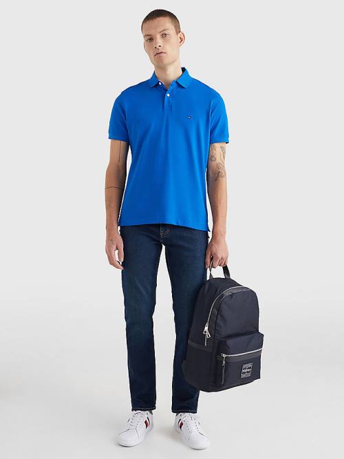 Tommy Hilfiger 1985 Essential TH Flex Poloshirt Heren Blauw | TH502APU