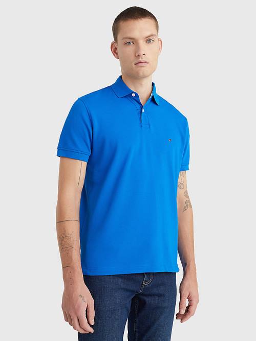 Tommy Hilfiger 1985 Essential TH Flex Poloshirt Heren Blauw | TH502APU