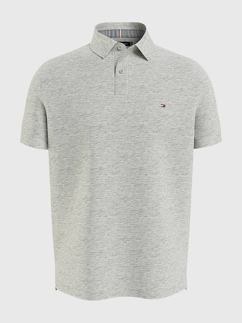 Tommy Hilfiger 1985 Essential TH Flex Poloshirt Heren Grijs | TH524VZC