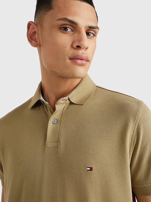 Tommy Hilfiger 1985 Essential TH Flex Poloshirt Heren Bruin | TH537HPN