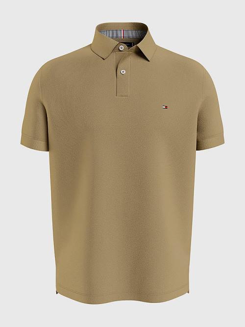 Tommy Hilfiger 1985 Essential TH Flex Poloshirt Heren Bruin | TH537HPN