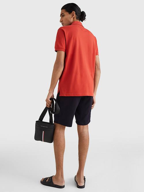 Tommy Hilfiger 1985 Essential TH Flex Poloshirt Heren Rood | TH635JOP