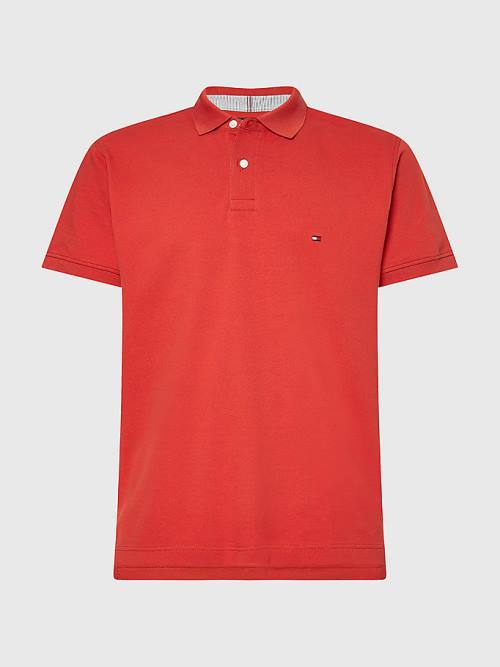 Tommy Hilfiger 1985 Essential TH Flex Poloshirt Heren Rood | TH635JOP