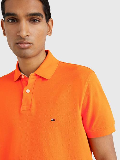 Tommy Hilfiger 1985 Essential TH Flex Poloshirt Heren Oranje | TH812CNA