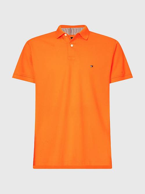 Tommy Hilfiger 1985 Essential TH Flex Poloshirt Heren Oranje | TH812CNA