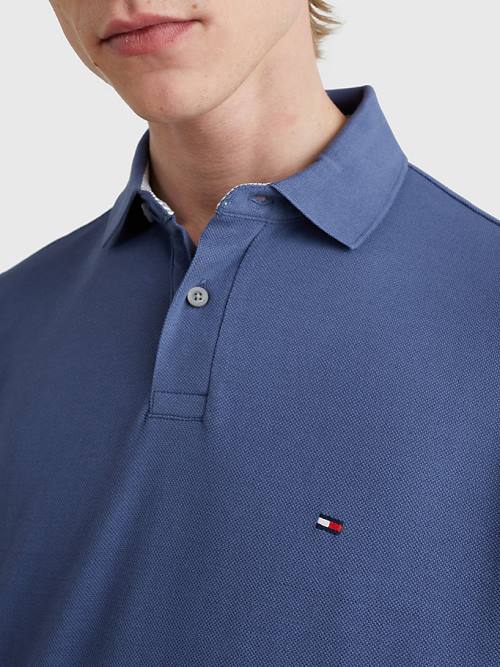 Tommy Hilfiger 1985 Essential TH Flex Poloshirt Heren Blauw | TH820TJQ