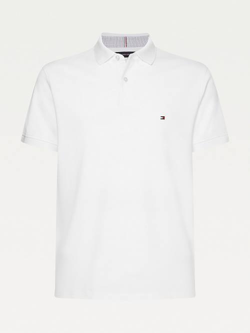 Tommy Hilfiger 1985 Essential TH Flex Poloshirt Heren Wit | TH894PEN