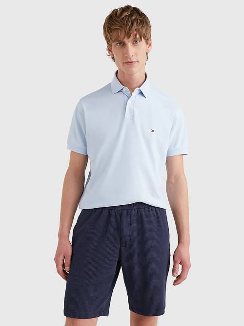 Tommy Hilfiger 1985 Essential TH Flex Poloshirt Heren Blauw | TH954PLS